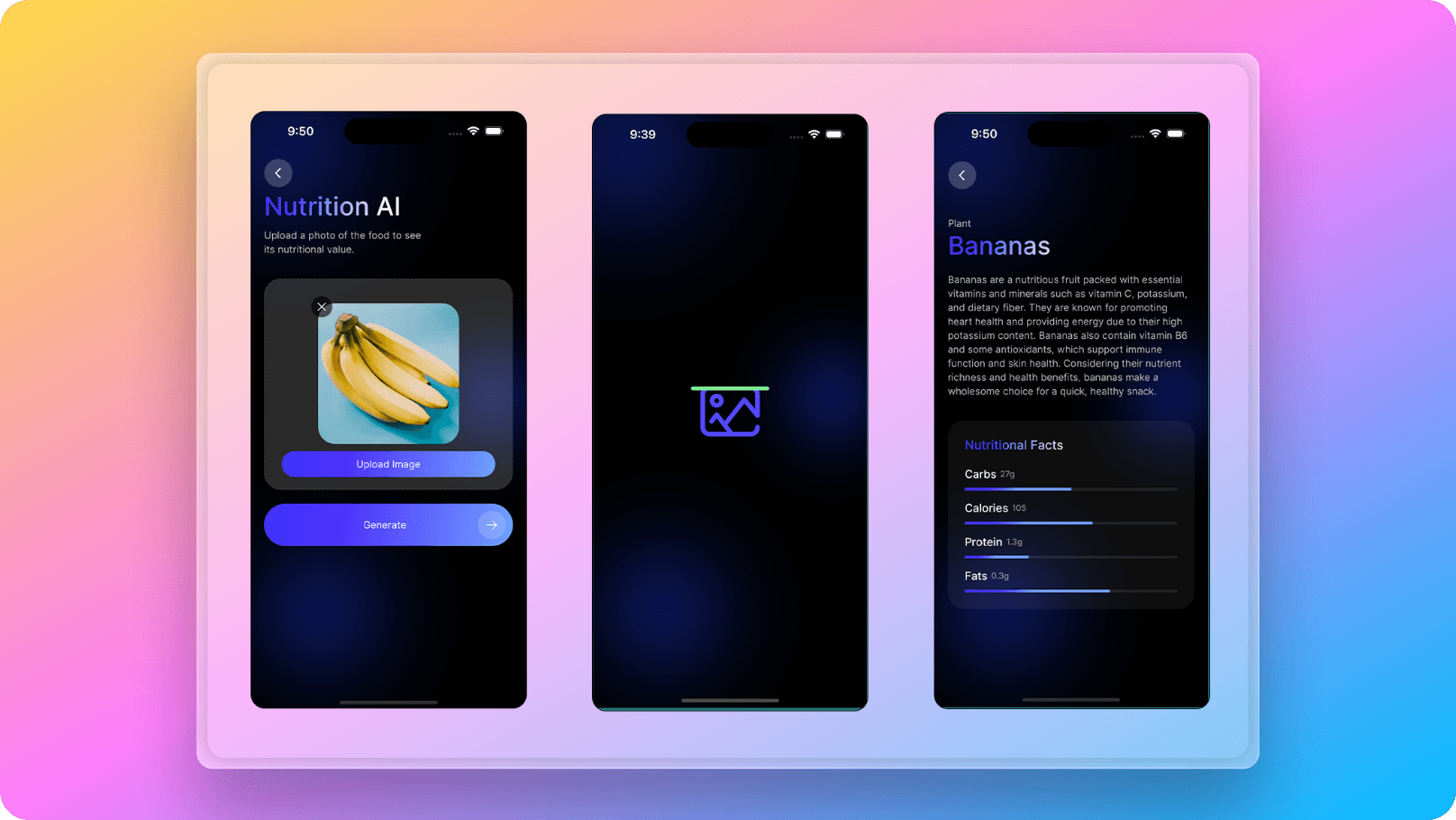 React Native Starter AI image to text flow screens